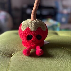 Jellycat Red Plush Candy Apple with Green Top